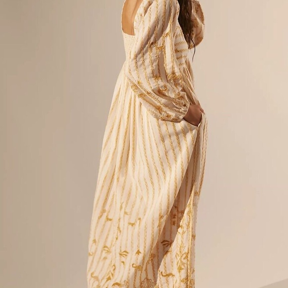Anthropologie enbroidered sweat heart maxi dress. NWT. - Picture 2 of 4